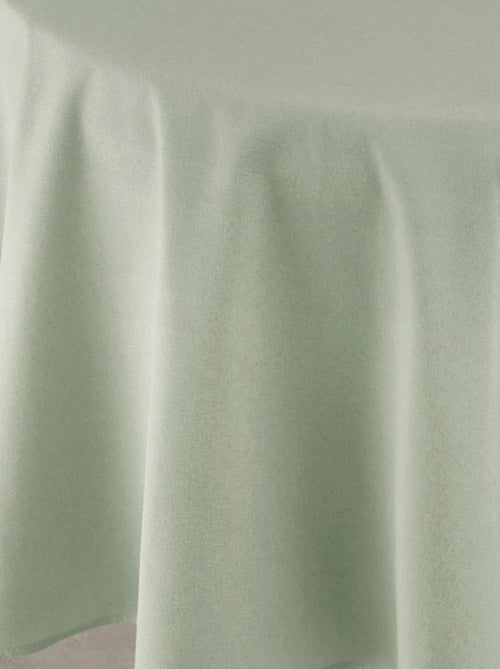 Nappe déperlante anti-taches  - Effet lin pour table ronde - Kiabi