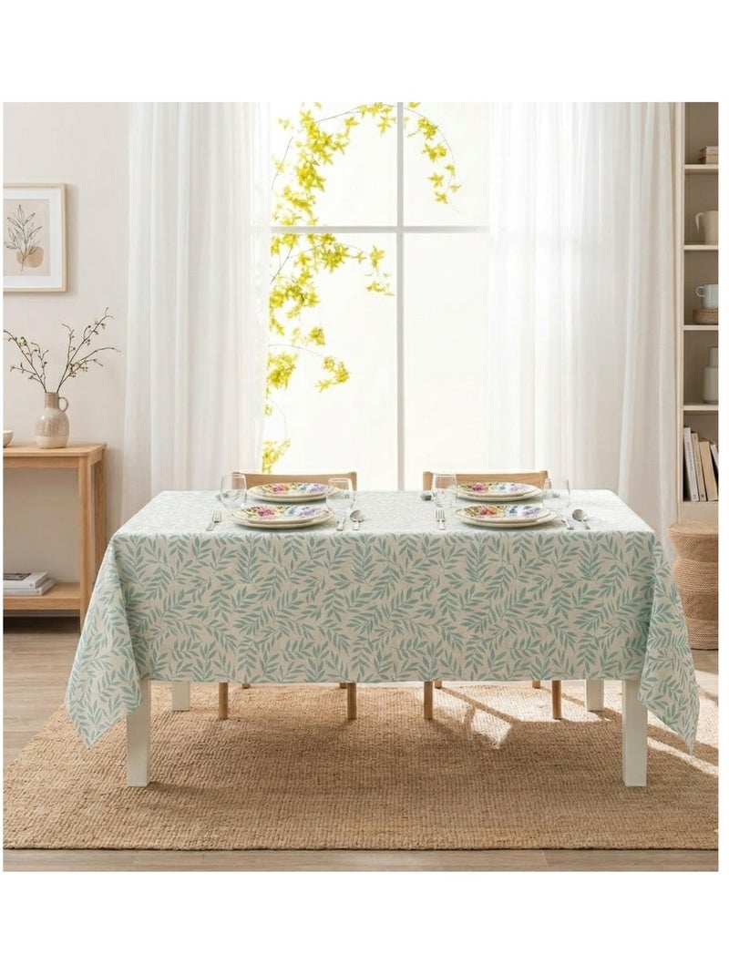 Nappe effet lin Collection Naia Vert Sauge - Kiabi