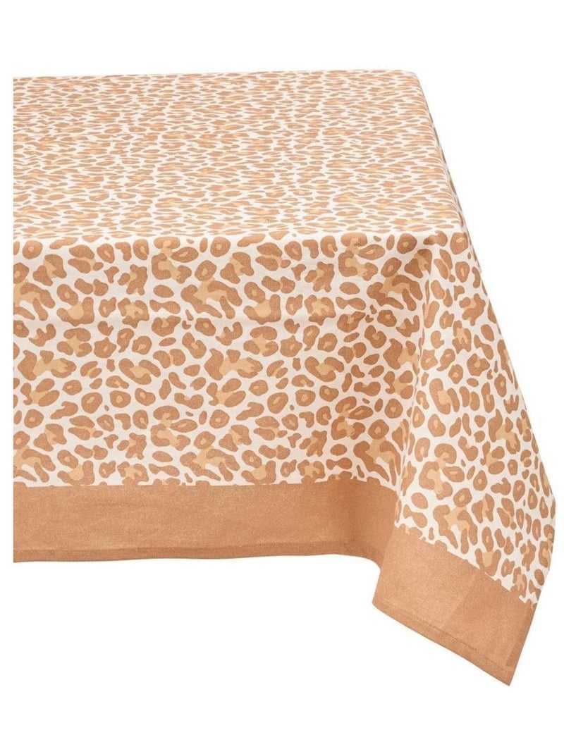 Nappe en coton 150 x 250 cm Leopard Beige - Kiabi