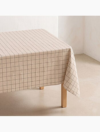 Nappe en coton à carreaux, fil teint en relief - Gamusi.