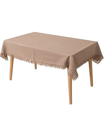 Nappe en coton a franges - chic et élégante