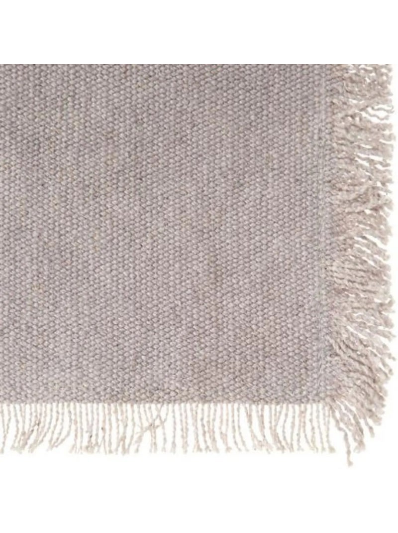 Nappe en coton a franges - Chic et élégante Gris - Kiabi