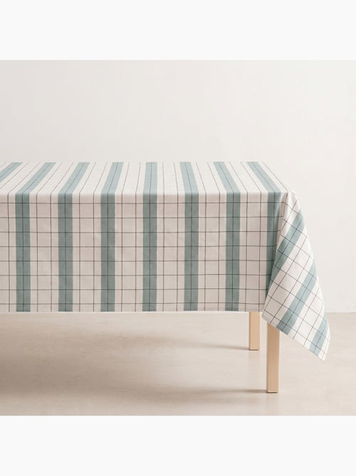 Nappe en coton à rayures avec carreaux en fil teint en relief - Gamusi. - Kiabi