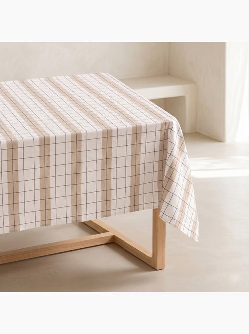Nappe en coton à rayures avec carreaux en fil teint en relief - Gamusi. - Kiabi Nappe en coton à rayures avec carreaux en fil teint en relief - Gamusi. - Kiabi