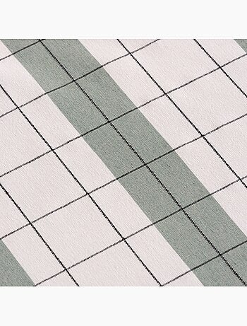 Nappe en coton à rayures avec carreaux en fil teint en relief - Gamusi.
