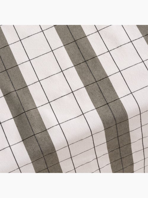 Nappe en coton à rayures avec carreaux en fil teint en relief - Gamusi. - Kiabi