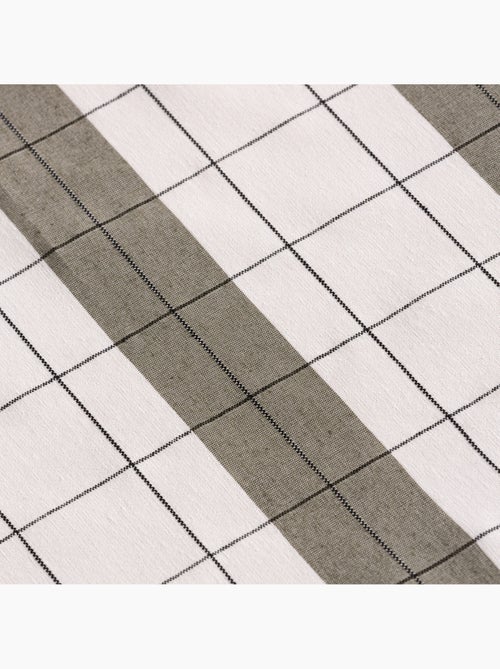 Nappe en coton à rayures avec carreaux en fil teint en relief - Gamusi. - Kiabi