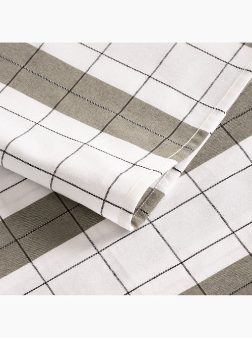 Nappe en coton à rayures avec carreaux en fil teint en relief - Gamusi. - Kiabi