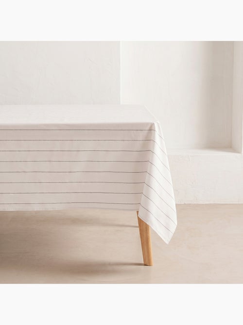 Nappe en coton à rayures, fil teint en relief - Gamusi. - Kiabi
