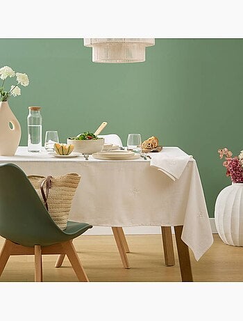 Nappe en coton brodé JOY