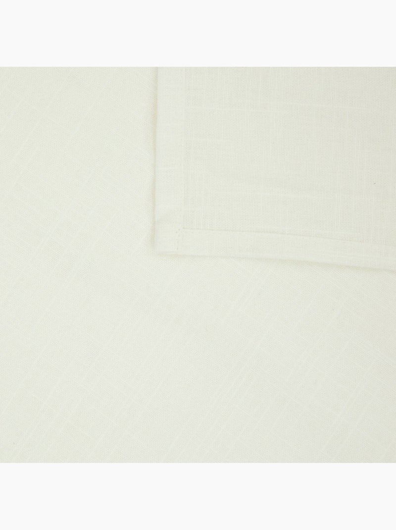 Nappe en coton brodé joy Blanc - Kiabi