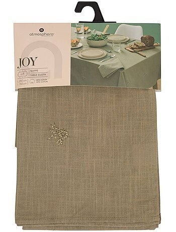 Nappe en coton brodé joy