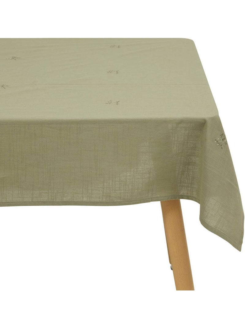 Nappe en coton brodé JOY Kaki - Kiabi