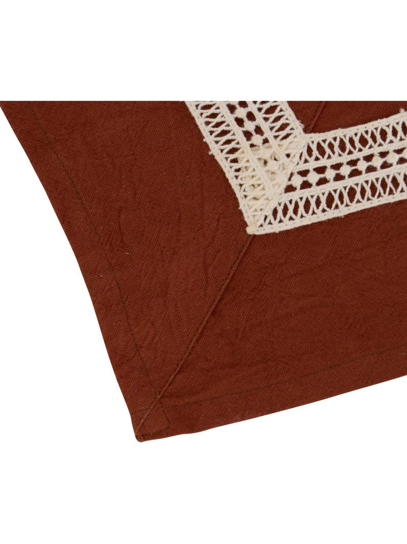 Nappe en coton brodé nuba Blanc - Kiabi