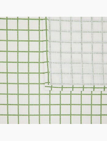 Nappe en coton carreaux traitement hydrofuge