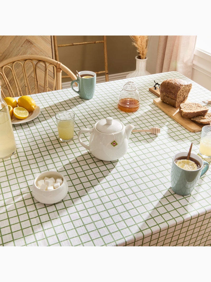 Nappe en coton carreaux traitement hydrofuge Vert - Kiabi