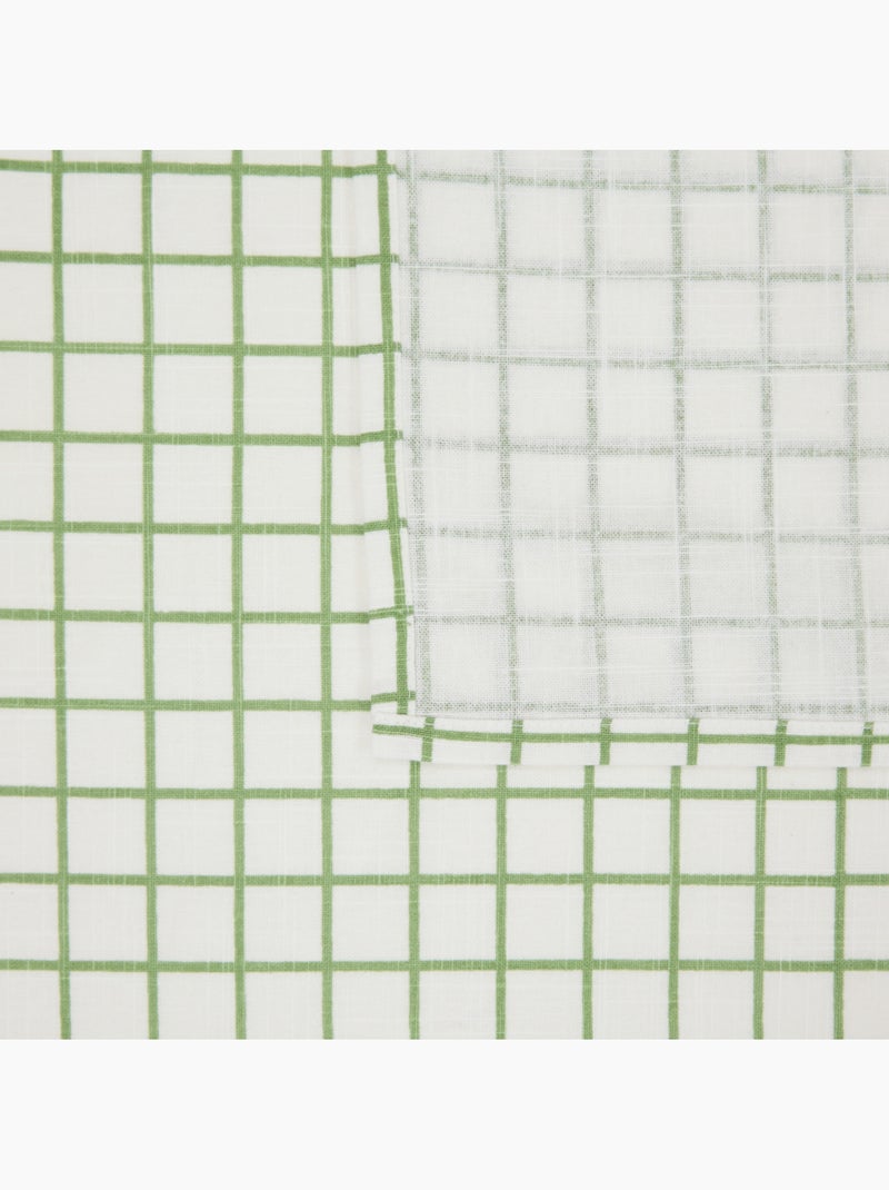 Nappe en coton carreaux traitement hydrofuge Vert - Kiabi