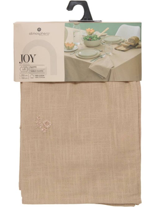 Nappe en coton finitions brodées joy - Kiabi Nappe en coton finitions brodées joy - Kiabi