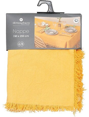 Nappe en coton rectangulaire à franges maha