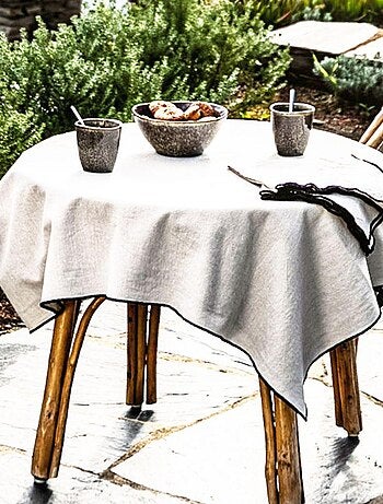 Nappe en coton teint lavé