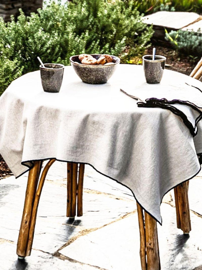 Nappe en coton teint lavé Beige - Kiabi