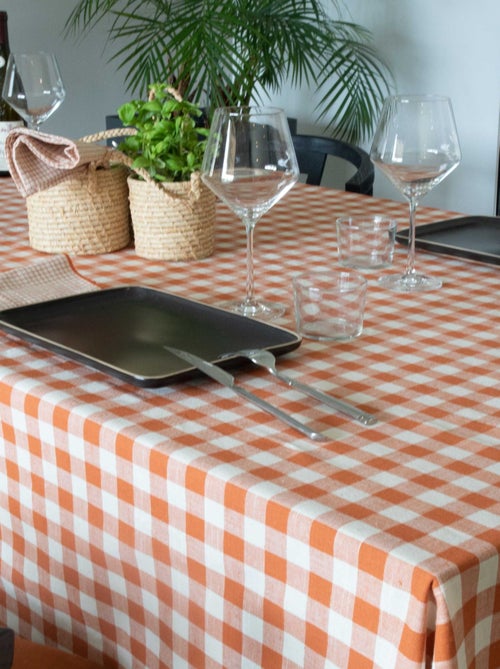 Nappe en coton vichy - Kiabi