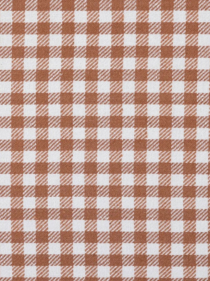 Nappe en coton Vichy la ferme Marron - Kiabi