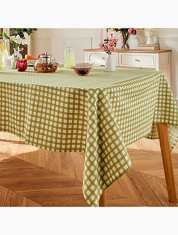 Nappe en coton vichy pour table rectangulaire