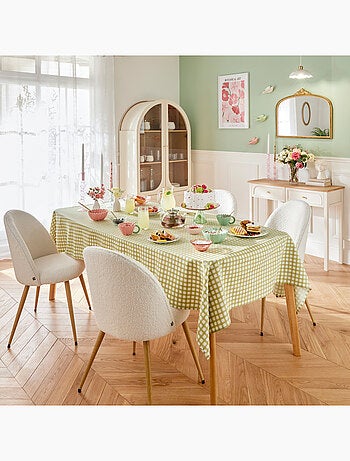 Nappe en coton vichy pour table rectangulaire