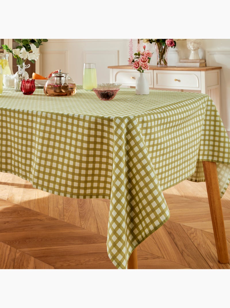 Nappe en coton vichy pour table rectangulaire Vert - Kiabi