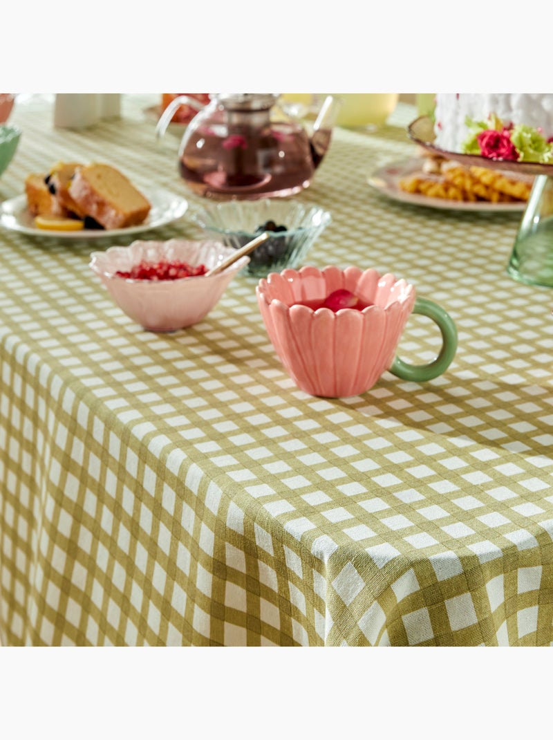 Nappe en coton vichy pour table rectangulaire Vert - Kiabi