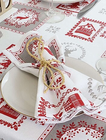 Nappe en coton winter – esprit chalet montagne