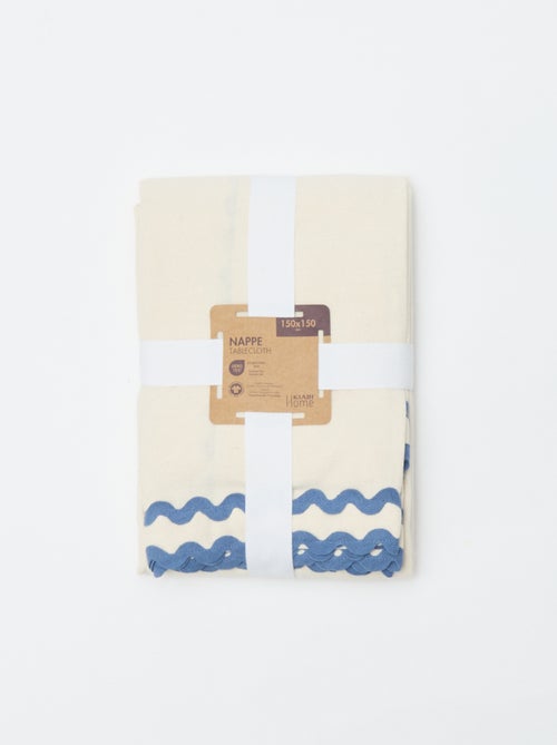 Nappe en lin mélangé 150 x 150 cm - Kiabi Home - Kiabi Nappe en lin mélangé 150 x 150 cm - Kiabi Home - Kiabi