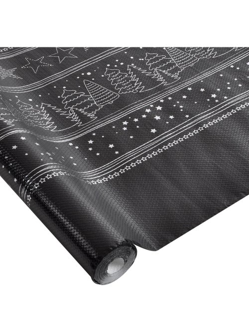 Nappe en papier chromee decoree noir - Kiabi