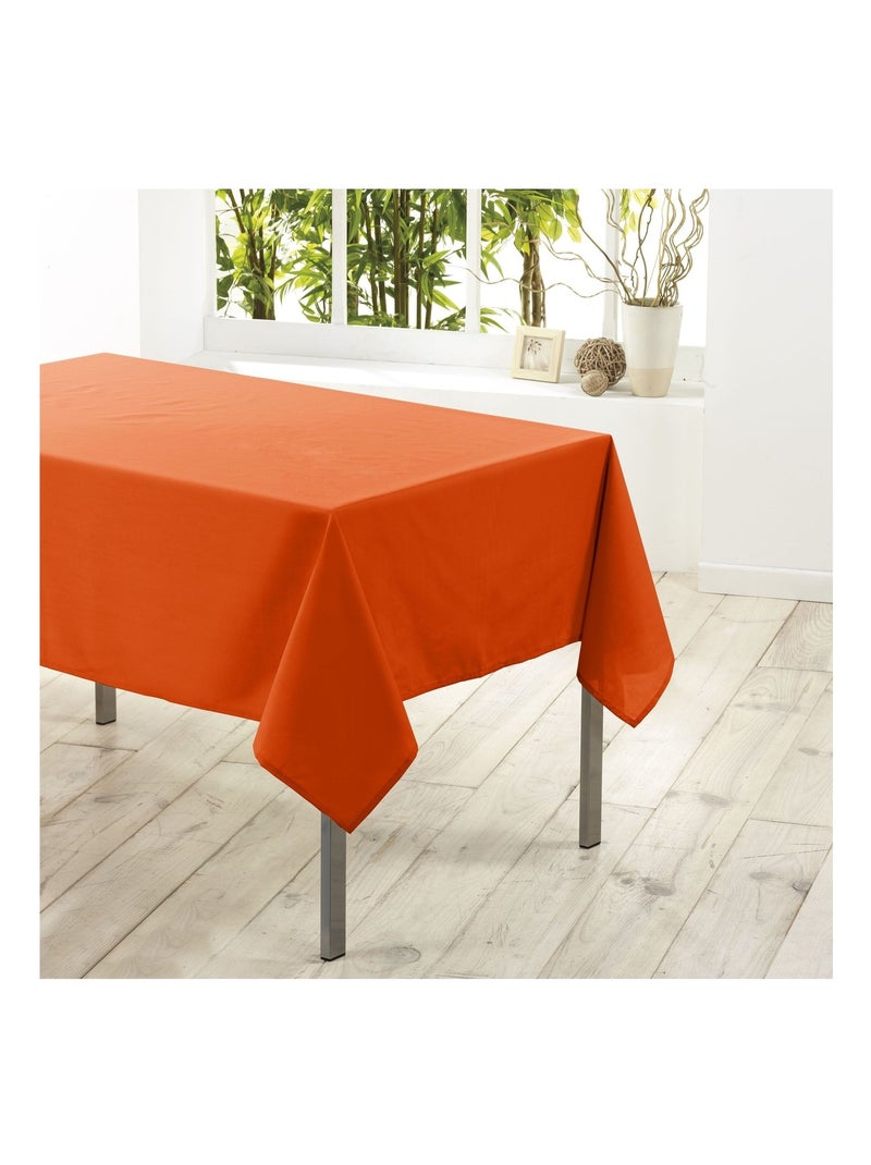 Nappe en polyester Brique 140 x 250 cm Orange - Kiabi