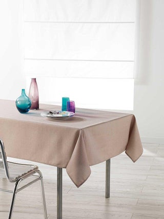 Nappe en polyester Chambray uni enduit Newton Lin 140 x 250 cm