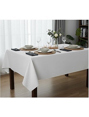 Nappe en polyester finition ourlet Nels