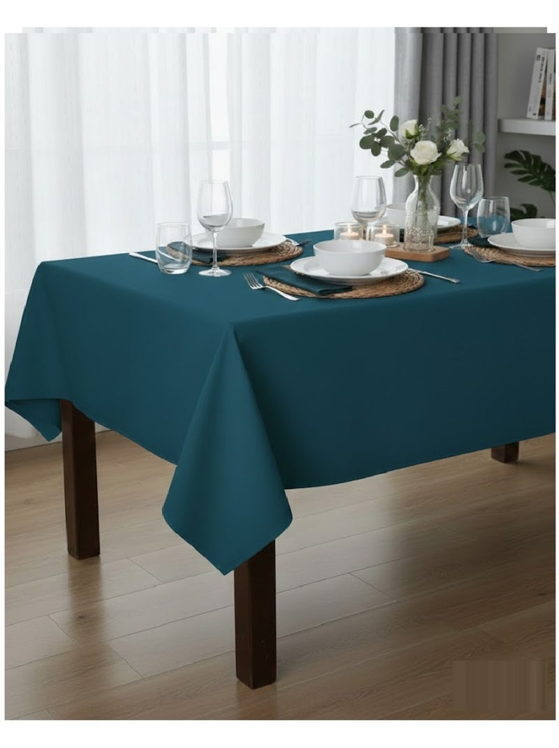 Nappe en polyester finition ourlet nels Bleu canard - Kiabi