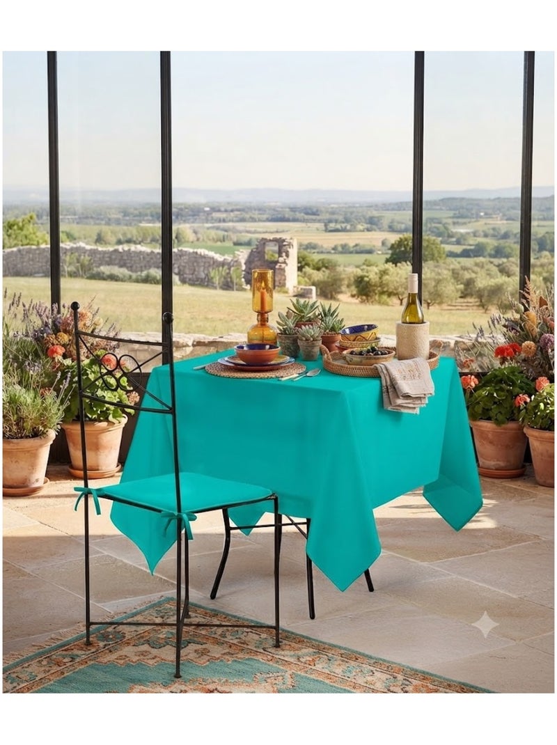 Nappe en polyester finition ourlet Nels Bleu céladon - Kiabi
