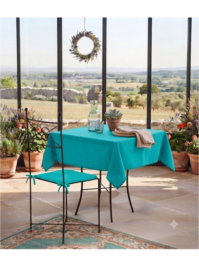 Nappe en polyester finition ourlet Nels Bleu céladon - Kiabi