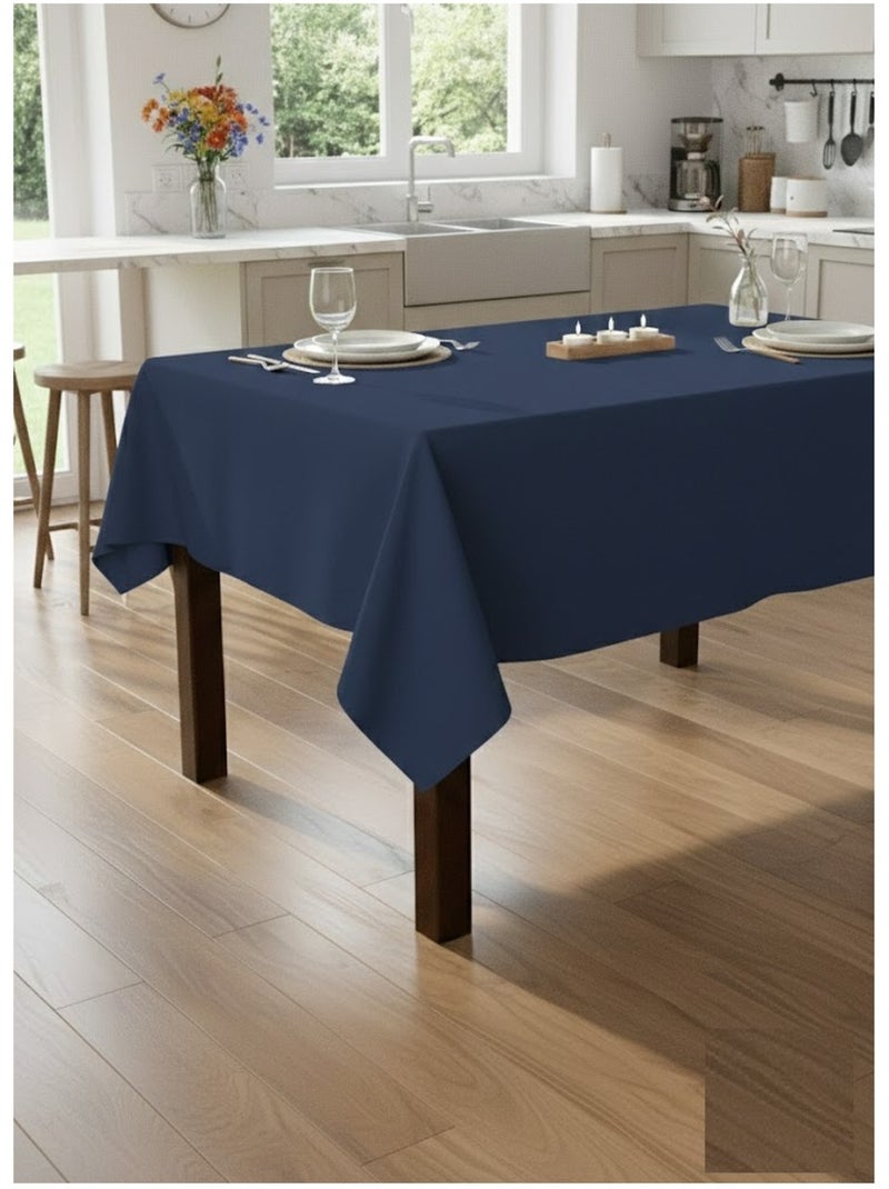Nappe en polyester finition ourlet Nels Bleu pétrole - Kiabi