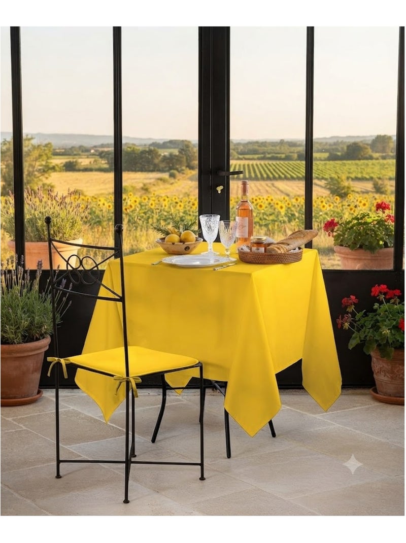 Nappe en polyester finition ourlet Nels Jaune - Kiabi