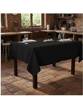 Nappe en polyester finition ourlet Nels