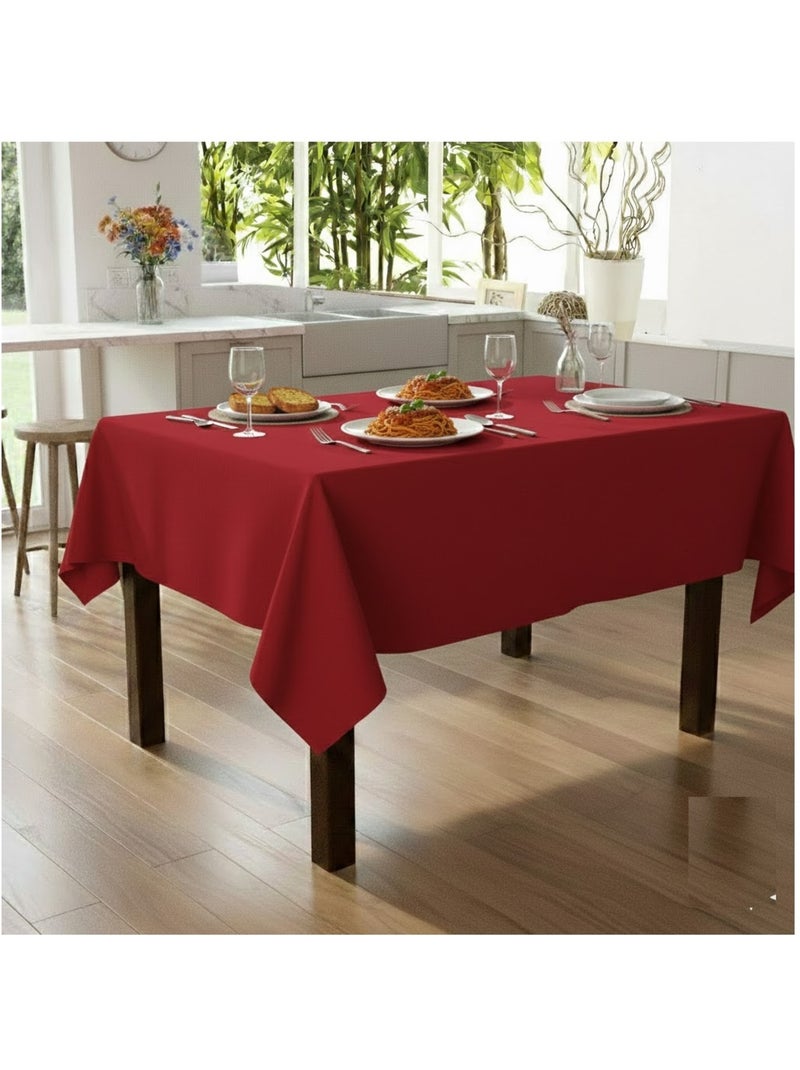 Nappe en polyester finition ourlet Nels Rouge - Kiabi