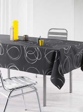 Nappe en polyester rectangle Collection Argent Bully imprimé
