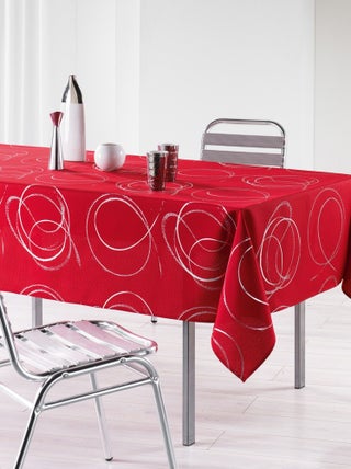 Nappe en polyester rectangle Collection Argent Bully imprimé