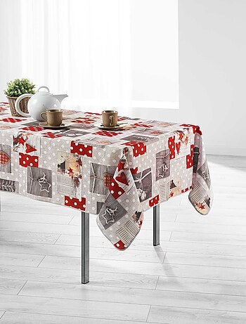 Nappe en polyester rectangle Lanterne et coeur 150 x 240 cm