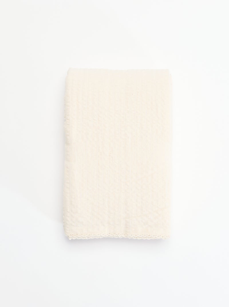 Nappe en tissu gaufré Beige - Kiabi