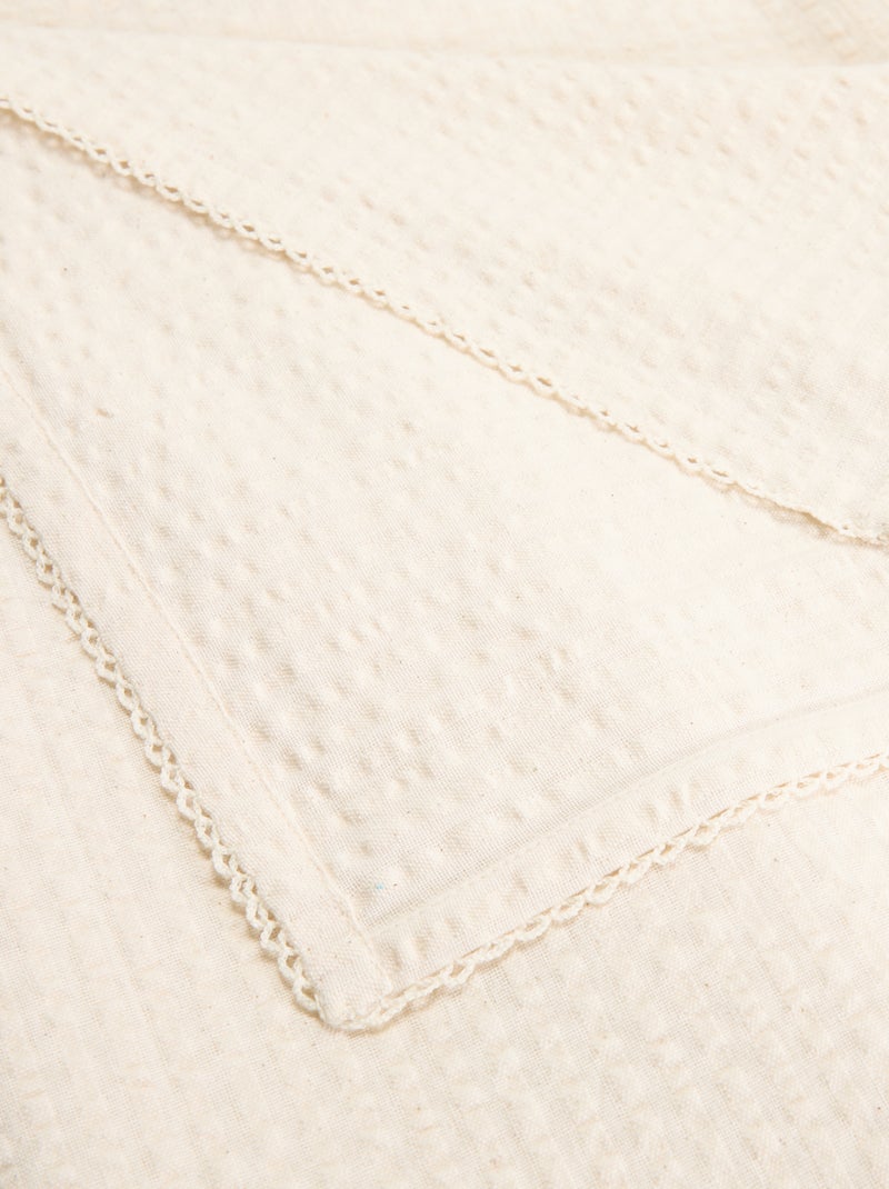 Nappe en tissu gaufré en seersucker Beige - Kiabi