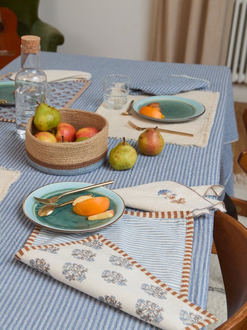 Nappe en tissu gaufré en seersucker - Kiabi